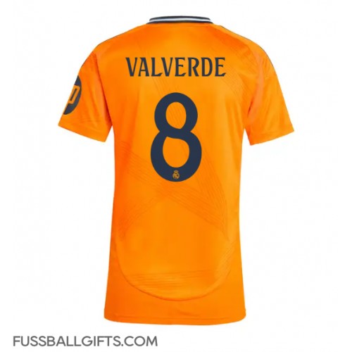 Real Madrid Federico Valverde #8 Fußballbekleidung Auswärtstrikot Damen 2024-25 Kurzarm